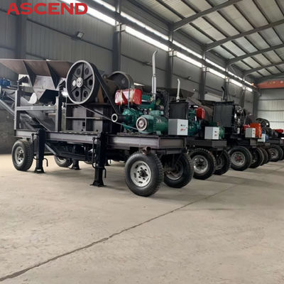 PE 750x1060 Gravel Station Big Model Mobile Jaw Crusher With Diesel Engine 150-200 Ton Per Hour