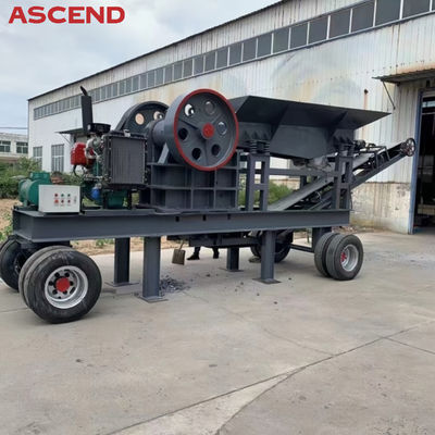 PE 750x1060 Gravel Station Big Model Mobile Jaw Crusher With Diesel Engine 150-200 Ton Per Hour