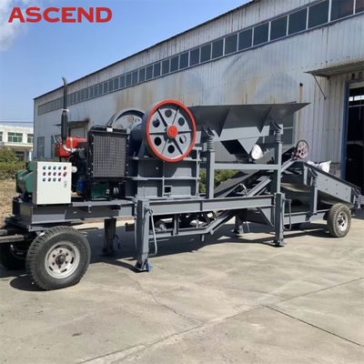 PE 750x1060 Gravel Station Big Model Mobile Jaw Crusher With Diesel Engine 150-200 Ton Per Hour